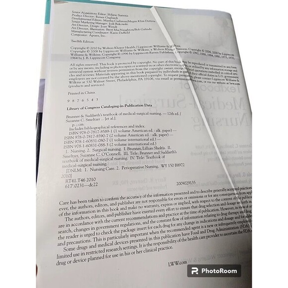 Textbook of Medical-Surgical Nursing by Brenda G. Bare, Suzanne C. Smeltzer,... - Picture 4 of 7